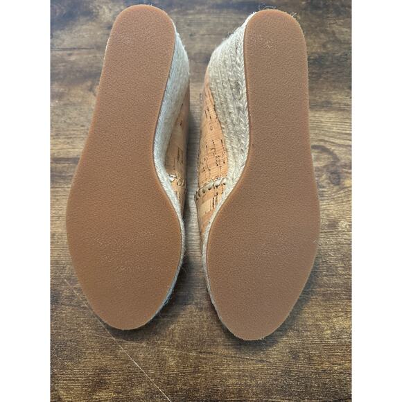NEW Jack Rodgers Palmer Espadrille Peep Toe Wedges Tan Size 6 M - Picture 4 of 4